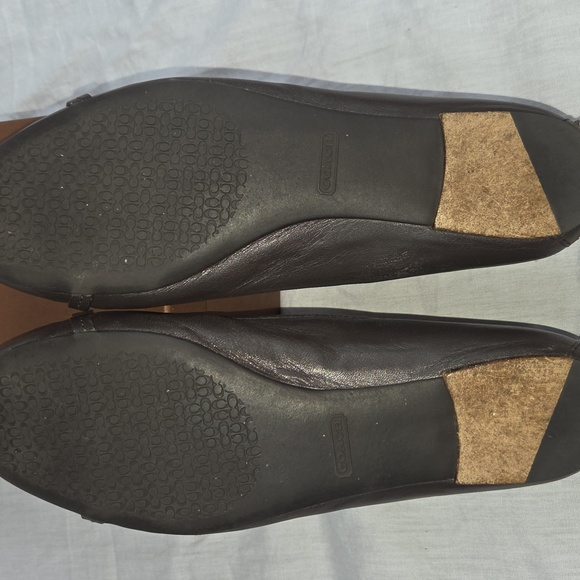 Coach Dark BROWN, Chestnut Flats with Gold Hardware and Plaid Lining 8 8B - Picture 8 of 14